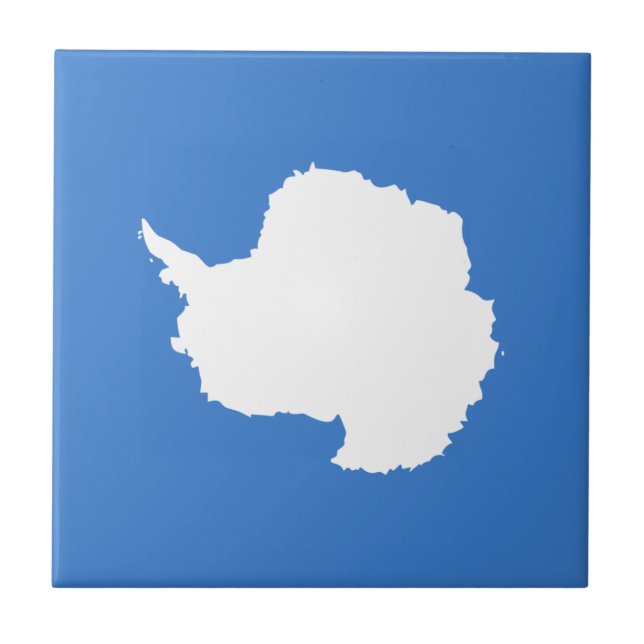 Patriotic Antarctica Flag Ceramic Tile (Front)