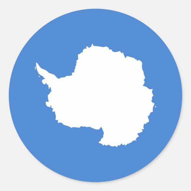 Patriotic Antarctica Flag Classic Round Sticker (Front)
