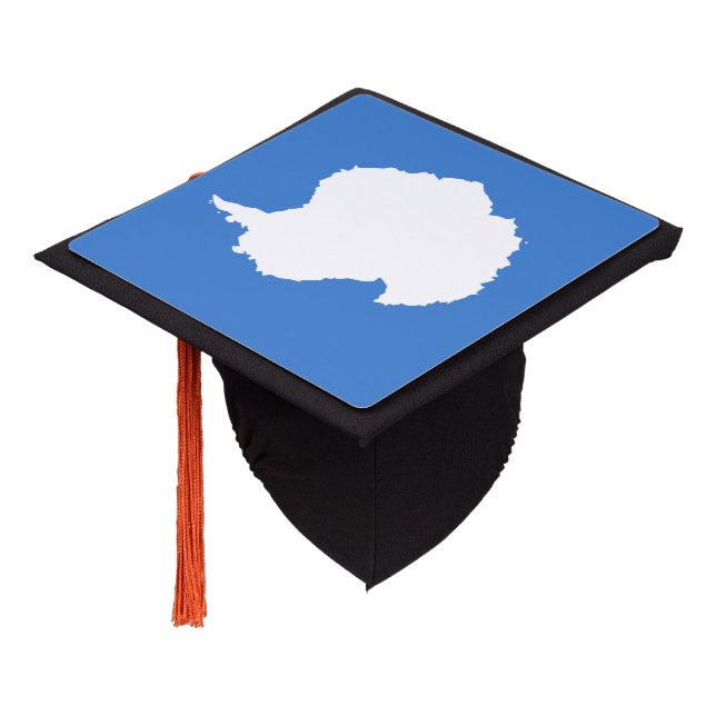 Patriotic Antarctica Flag Graduation Cap Topper (Angled)