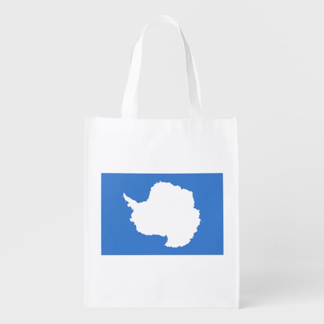 Patriotic Antarctica Flag Grocery Bag (Front)