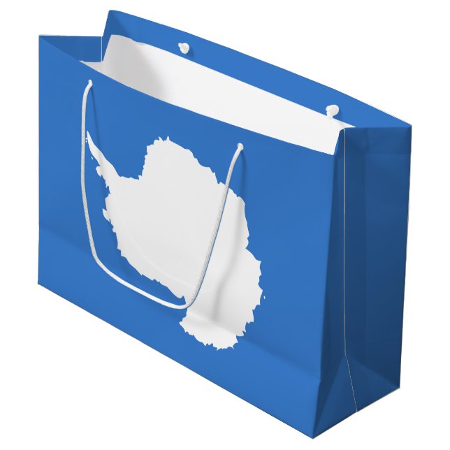 Patriotic Antarctica Flag Large Gift Bag (Front Angled)