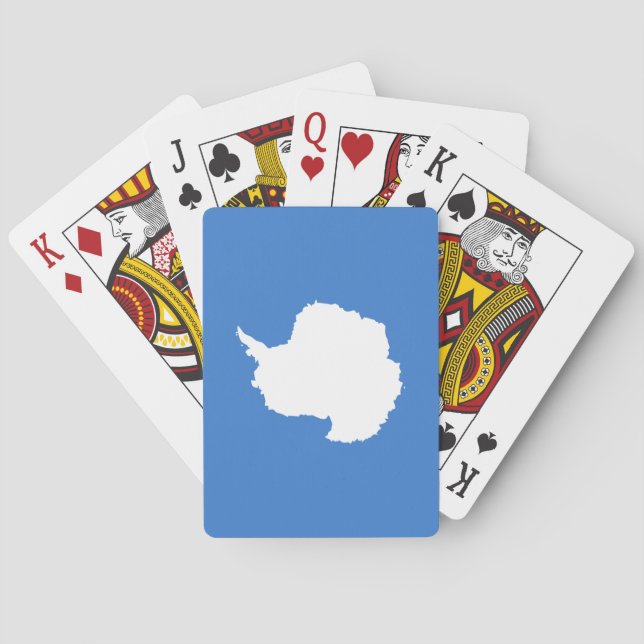 Patriotic Antarctica Flag Poker Cards (Back)