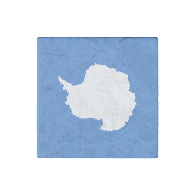 Patriotic Antarctica Flag Stone Magnet (Front)