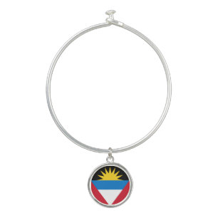 Patriotic Antigua and Barbuda Flag Bangle Bracelet