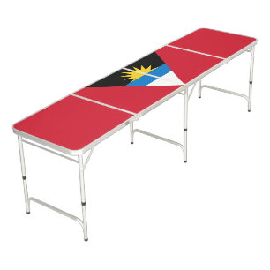 Patriotic Antigua and Barbuda Flag Beer Pong Table