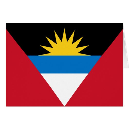 Patriotic Antigua and Barbuda Flag Cards (Front Horizontal)