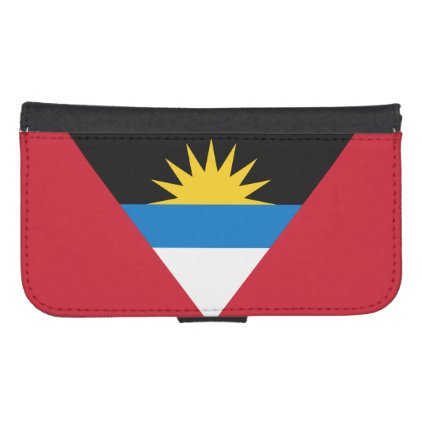 Patriotic Antigua and Barbuda Flag Galaxy S4 Wallet Case