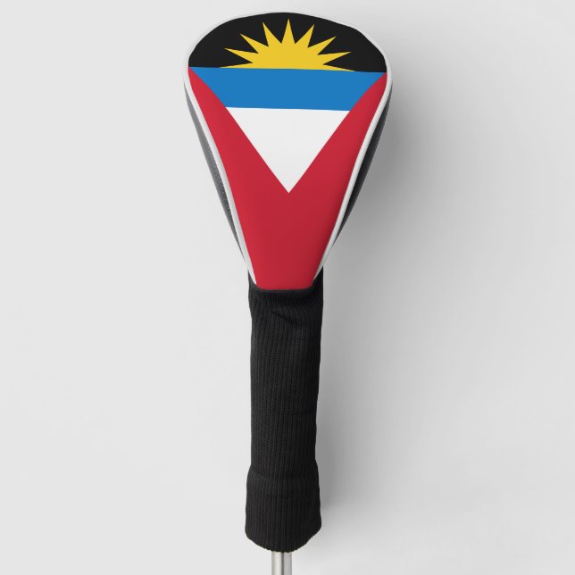 Patriotic Antigua and Barbuda Flag Golf Head Cover (Front)