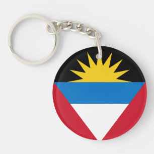 Patriotic Antigua and Barbuda Flag Keychain