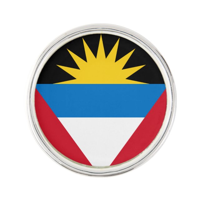 Patriotic Antigua and Barbuda Flag Lapel Pin (Front)