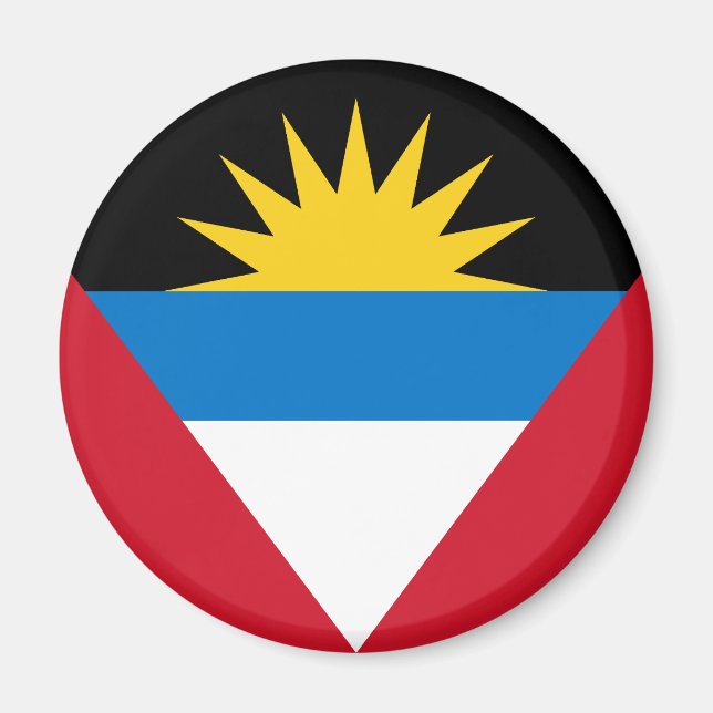 Patriotic Antigua and Barbuda Flag Magnet (Front)