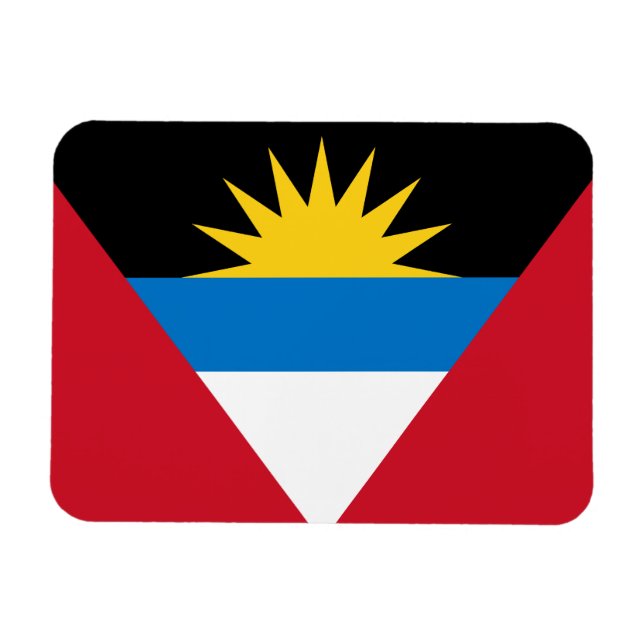 Patriotic Antigua and Barbuda Flag Magnet (Horizontal)