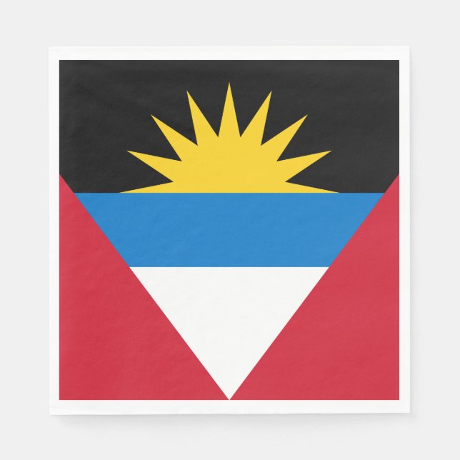 Patriotic Antigua and Barbuda Flag Napkins (Front)