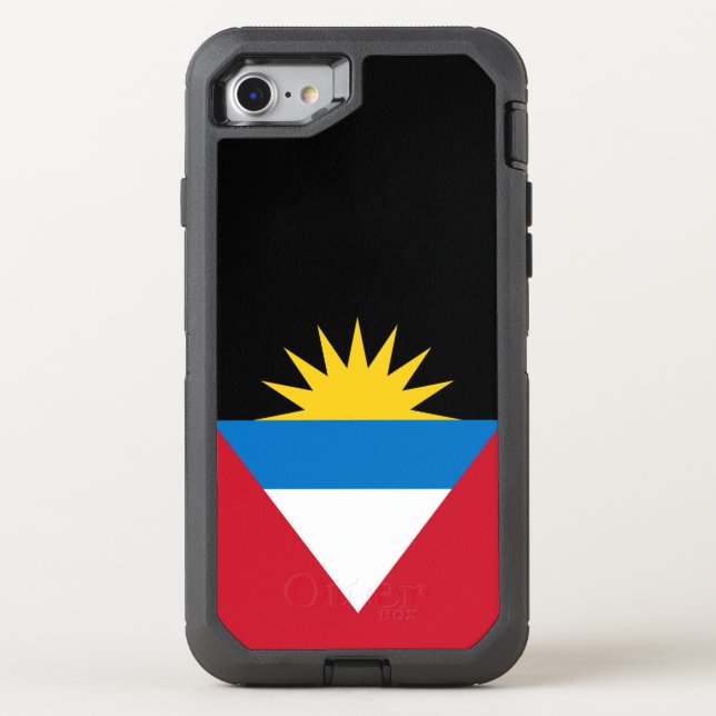 Patriotic Antigua and Barbuda Flag Otterbox iPhone Case (Back)