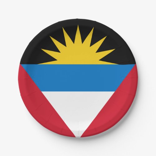 Patriotic Antigua and Barbuda Flag Paper Plates