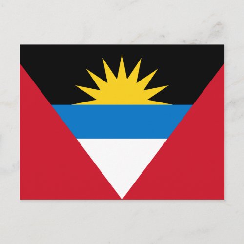 Patriotic Antigua and Barbuda Flag Postcard