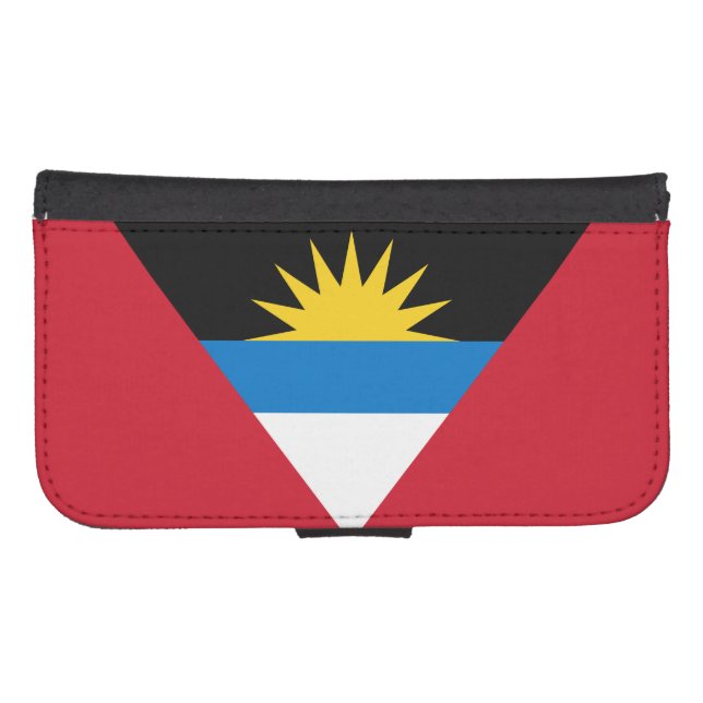 Patriotic Antigua and Barbuda Flag Samsung Galaxy Wallet Case (Front (Horizontal))