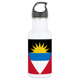 Patriotic Antigua and Barbuda Flag Stainless Steel Water Bottle