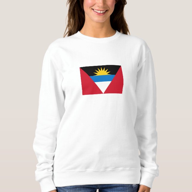 Patriotic Antigua and Barbuda Flag Sweatshirt (Front)
