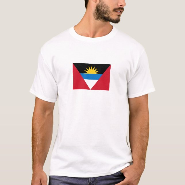 Patriotic Antigua and Barbuda Flag T-Shirt (Front)