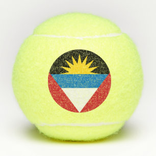 Patriotic Antigua and Barbuda Flag Tennis Balls