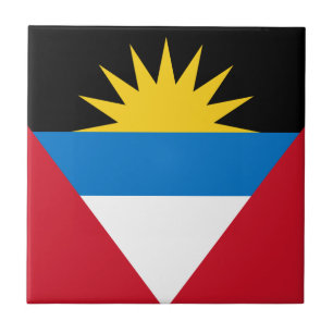 Patriotic Antigua and Barbuda Flag Tile