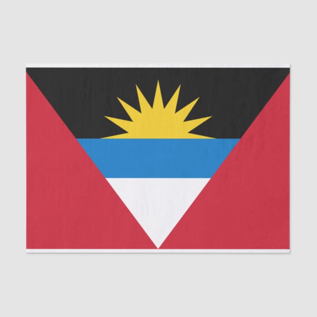 Patriotic Antigua and Barbuda Flag Tissue Paper (Front)