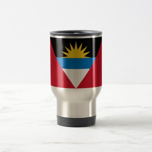 Patriotic Antigua and Barbuda Flag Travel Mug