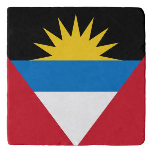 Patriotic Antigua and Barbuda Flag Trivet