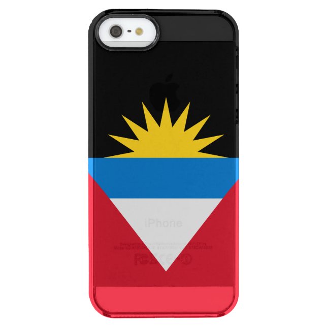 Patriotic Antigua and Barbuda Flag Uncommon iPhone Case (Back)