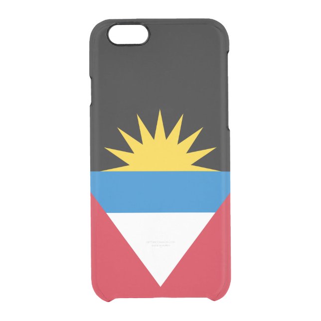 Patriotic Antigua and Barbuda Flag Uncommon iPhone Case (Back)