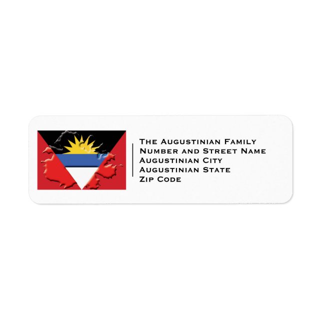 Patriotic | ANTIGUA BARBUDA Flag Label (Front)