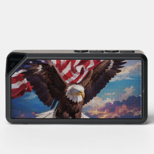 *~* Patriotic AP27 American Flag Bald Eagle Bluetooth Speaker