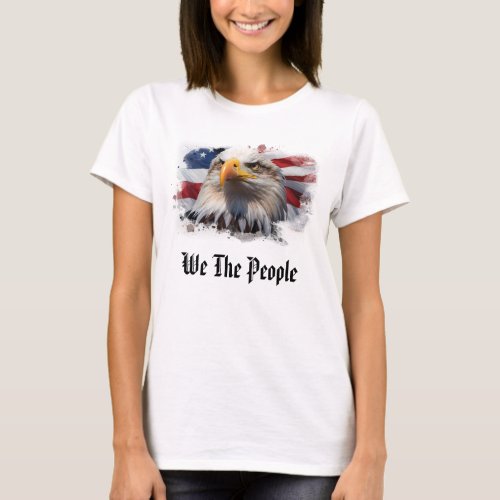  Patriotic AP27 American Flag Bald Eagle T_Shirt