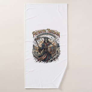 Patriotic Apocalyptic Liberty Reaper Zombie Apocal Bath Towel