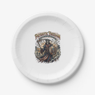 Patriotic Apocalyptic Liberty Reaper Zombie Apocal Paper Plates