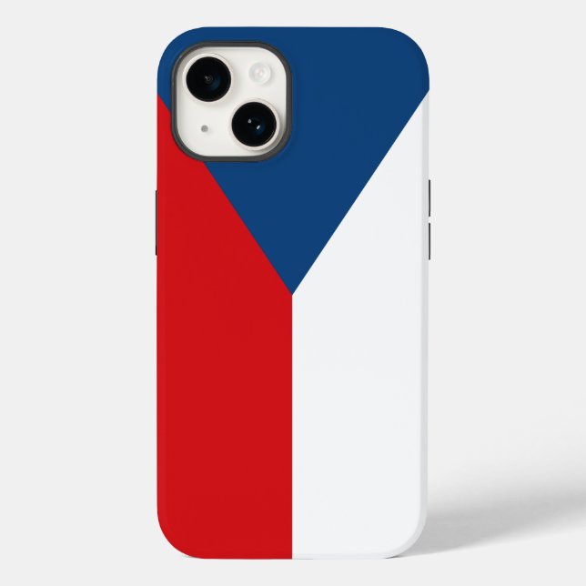 Patriotic Apple 14 Case-Mate, Czechia flag Case-Mate iPhone Case (Back)