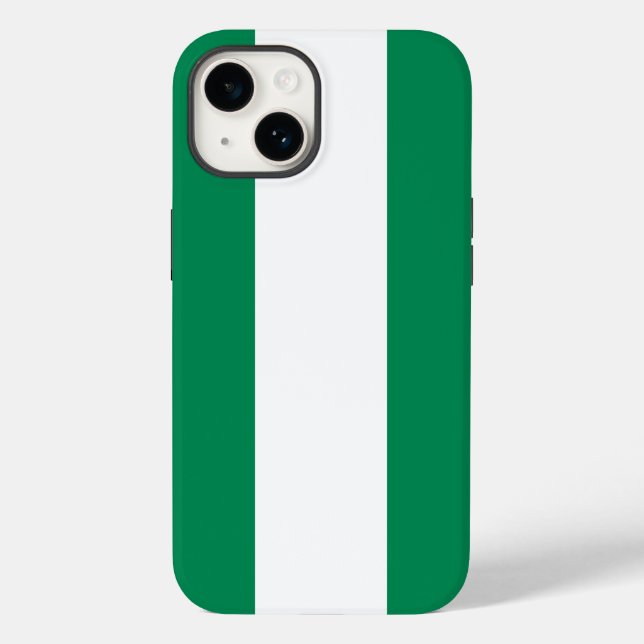 Patriotic Apple 14 Case-Mate, Nigeria flag Case-Mate iPhone Case (Back)