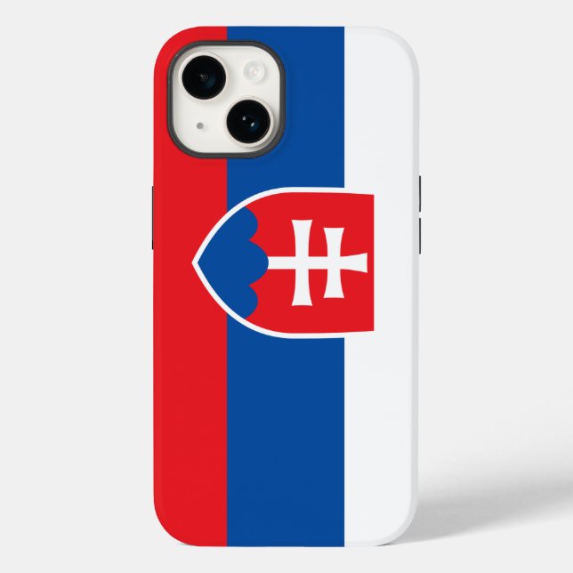 Patriotic Apple 14 Case-Mate, Slovakia flag Case-Mate iPhone Case (Back)