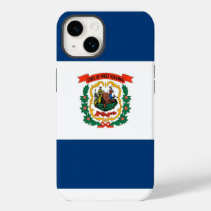 Patriotic Apple 14 Case-Mate, West Virginia flag iPhone 14 Case
