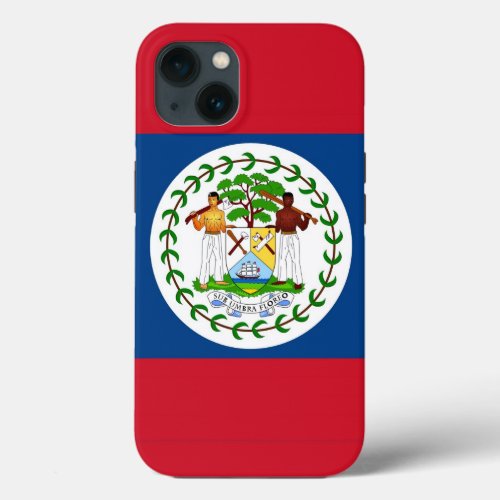 Patriotic Apple Case_Mate Belize flag iPhone 13 Case