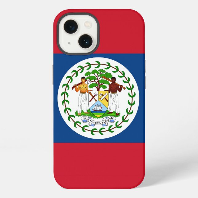 Patriotic Apple Case-Mate, Belize flag Iphone Case (Back)