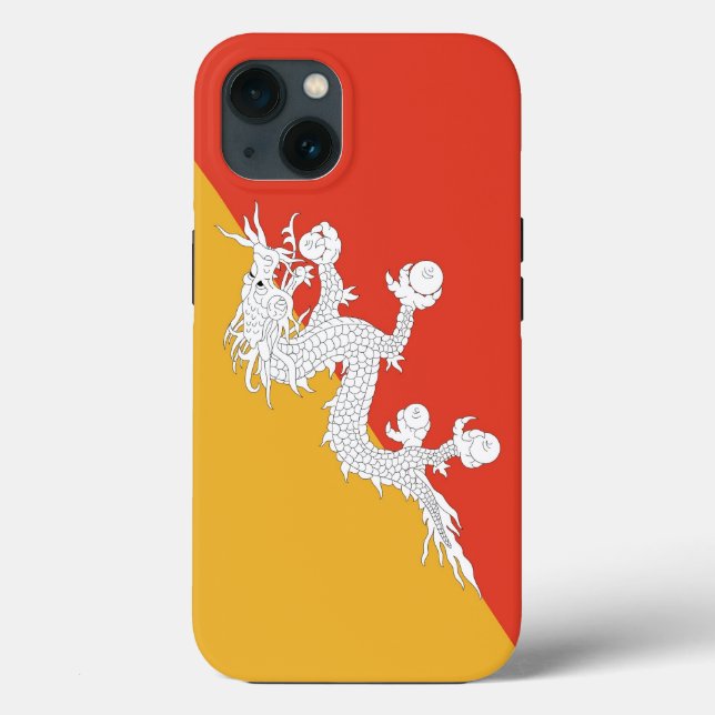 Patriotic Apple Case-Mate, Bhutan Flag Case-Mate iPhone Case (Back)