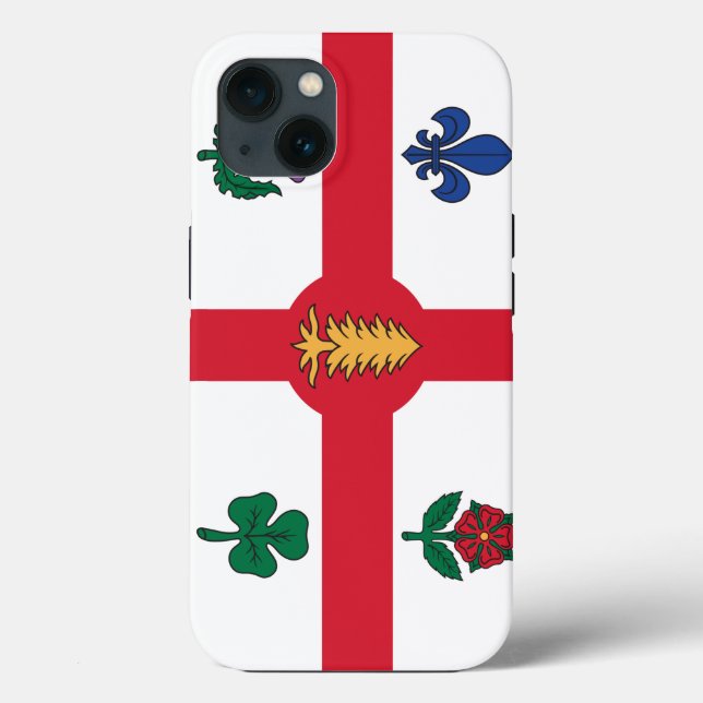 Patriotic Apple Case-Mate, Montreal flag Case-Mate iPhone Case (Back)