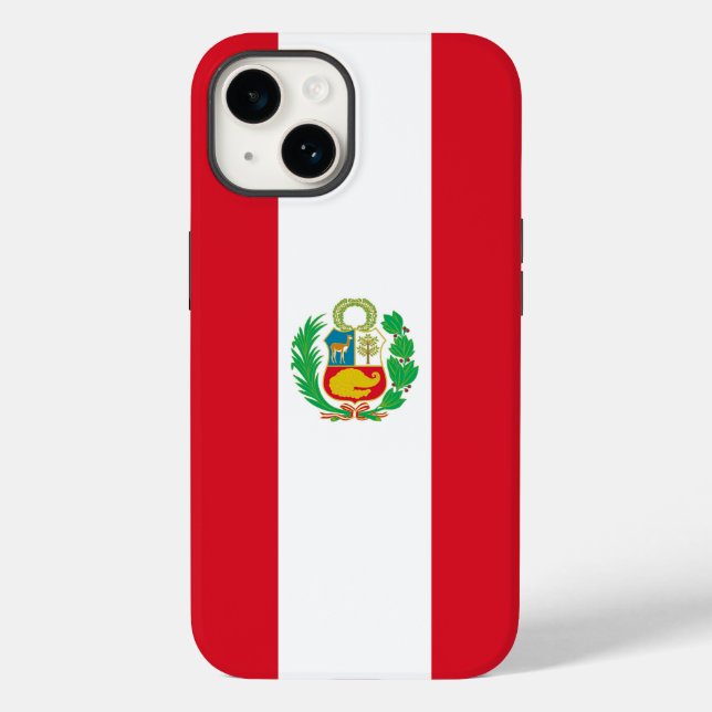 Patriotic Apple Case-Mate, Peru flag Case-Mate iPh iPhone Case (Back)