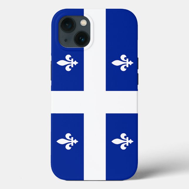 Patriotic Apple Case-Mate, Quebec flag Case-Mate iPhone Case (Back)