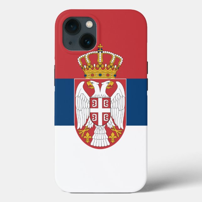 Patriotic Apple Case-Mate, Serbia flag Case-Mate iPhone Case (Back)
