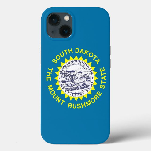 Patriotic Apple Case-Mate, South Dakota flag Case-Mate iPhone Case (Back)