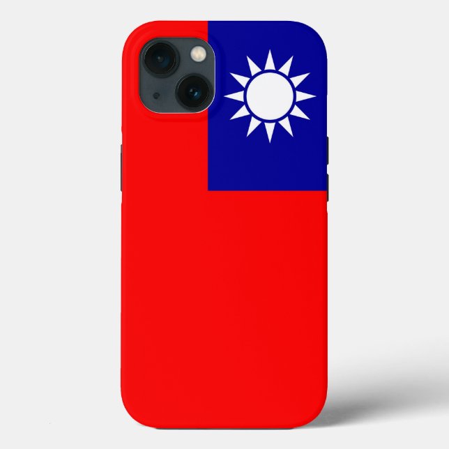 Patriotic Apple Case-Mate, Taiwan flag Case-Mate iPhone Case (Back)