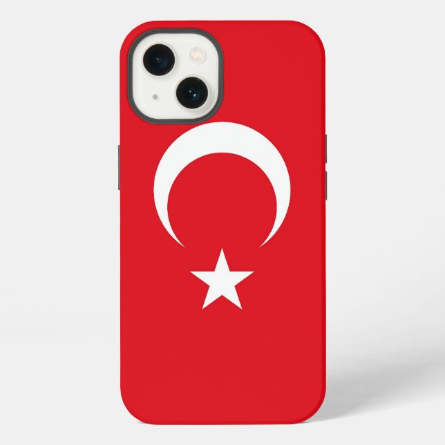 Patriotic Apple Case-Mate, Turkey flag Iphone Case (Back)